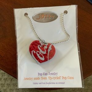 Necklace, Pop culture, red embossed heart